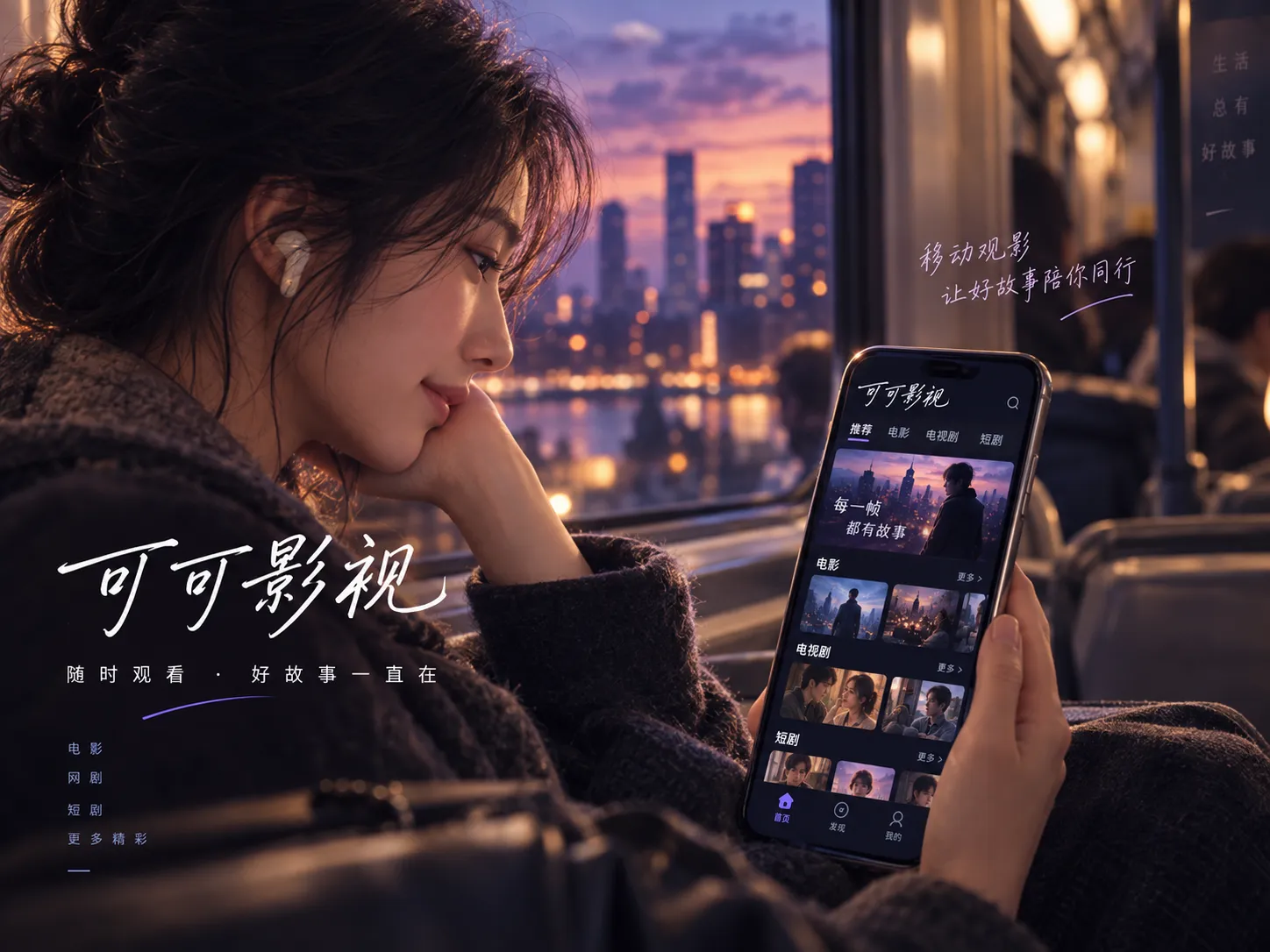 可可影视桌面与移动网页浏览主题画面